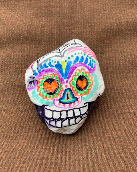 Free Art For All - Sugar Skull Rock Painting