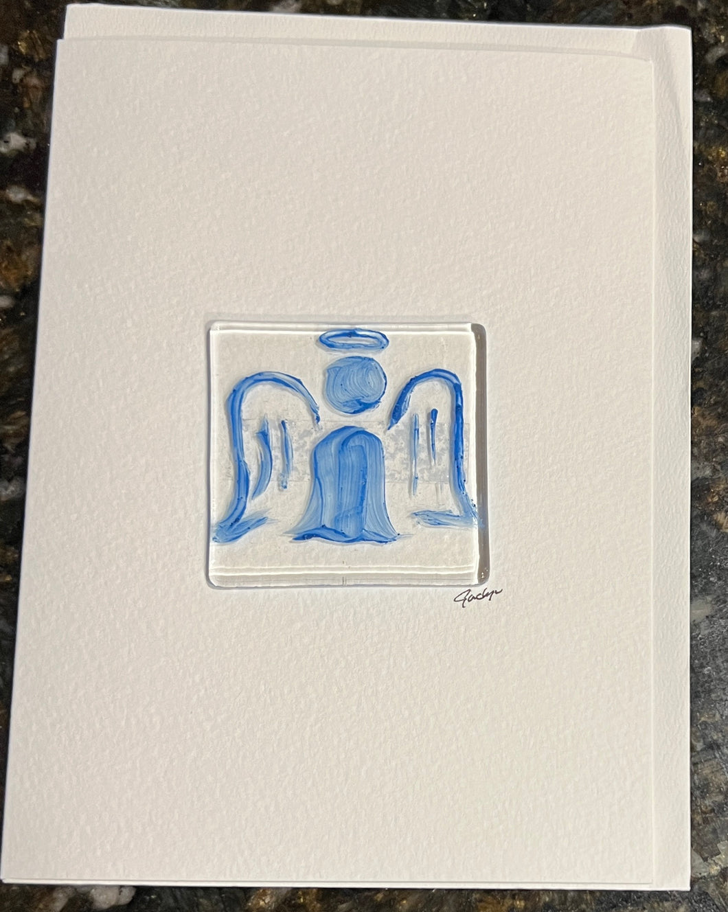 Fused Glass Angel Notecard
