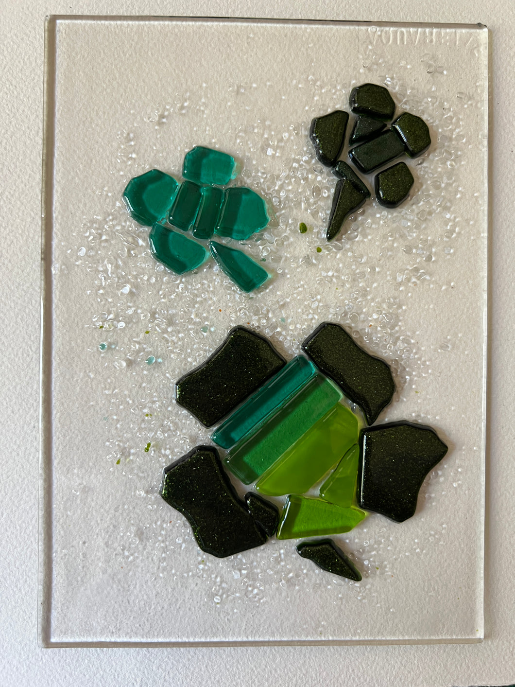3 Shamrocks Glass Panel