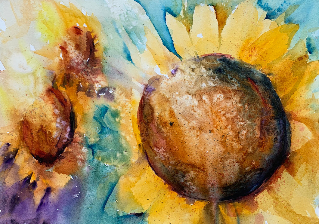A Trio of Sunflowers