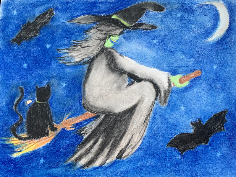 Free Art For All - Witches, Bats, Cats, and Cauldrons
