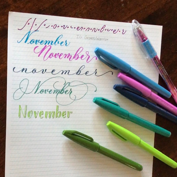 Calligraphy Styles of November