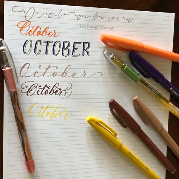Calligraphy Styles of October
