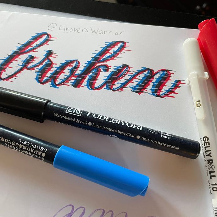 How do you create letters using the glitch style?