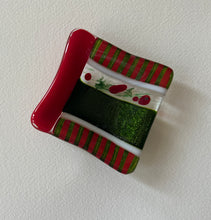 Christmas Pieces of Holly - 3" Square Sushi Dish