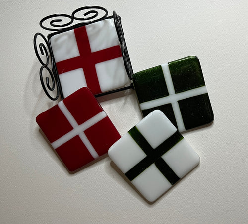 Red and Green Gift Coaster Set