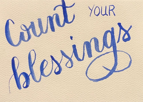 Count Your Blessings 3x5 Notecard