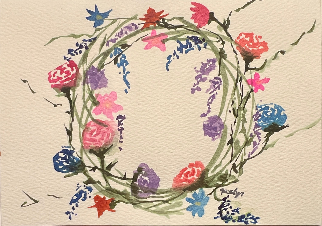 Hand Painted Wreath 3