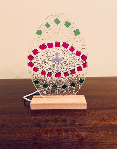 Cross Easter Egg with LED light