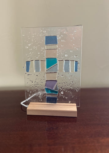 Glass Mosaic Cross Nightlight