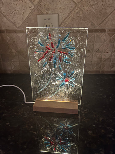 Fireworks Panel Nightlight with LED Stand