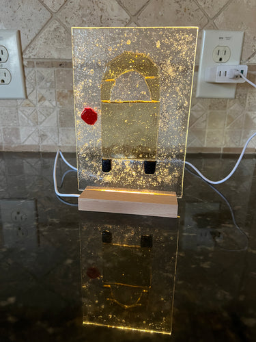 Back to School Glass Panel LED Nightlight