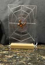 Spider in a Web Panel with LED Light Stand