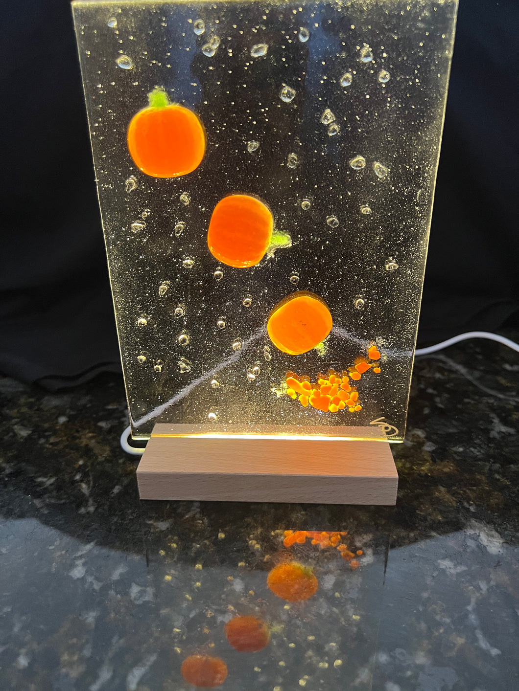 Tumbling Pumpkins Panel with LED Nightlight