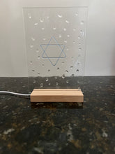 Star of David Panel LED Light with Stand