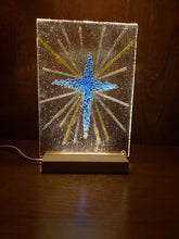 Jesuit Cross Panel with LED Light Stand