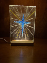Jesuit Cross Panel with LED Light Stand