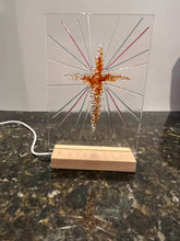 Jesuit Cross Panel with LED Light Stand