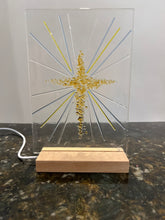 Jesuit Cross Panel with LED Light Stand