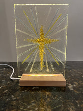 Jesuit Cross Panel with LED Light Stand