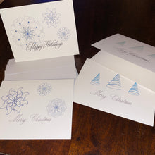 Blank Holiday Calligraphy Cards Assorted 5 pack