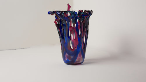 Coral in Purples Vase - 8