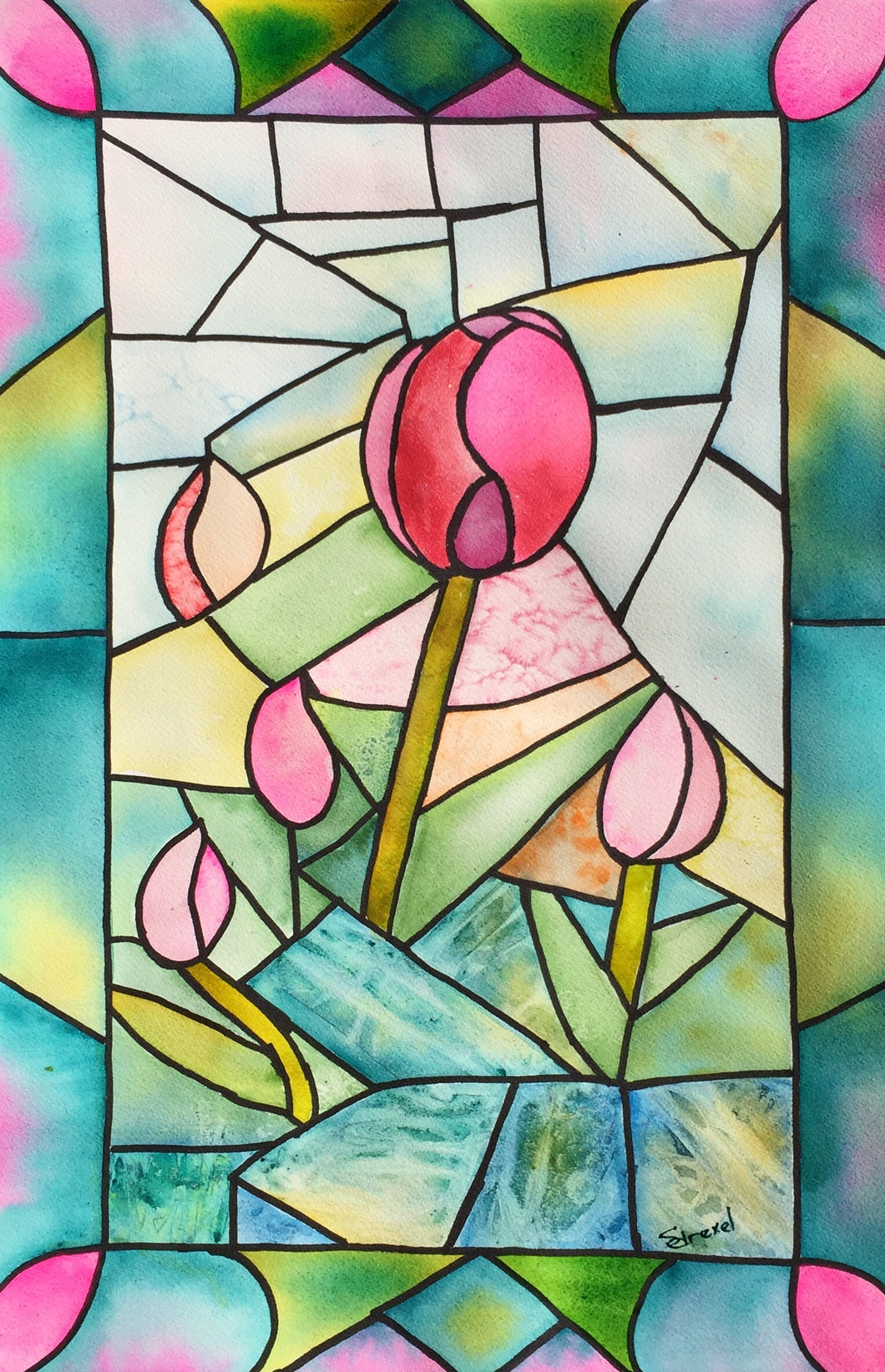 Cubist Tulips