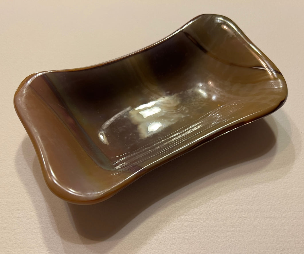 Gold and Red Soap Dish