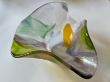 Vase in Yellows, Purples and Greens