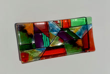 Fall Collage Baton Rouge fused glass stained glass green gold orange purple