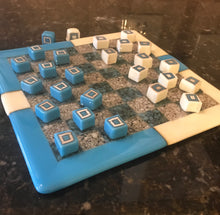 Checkers Anyone? 10"x10" board 1/2" glass cubes