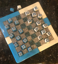 Checkers Anyone? 10"x10" board 1/2" glass cubes