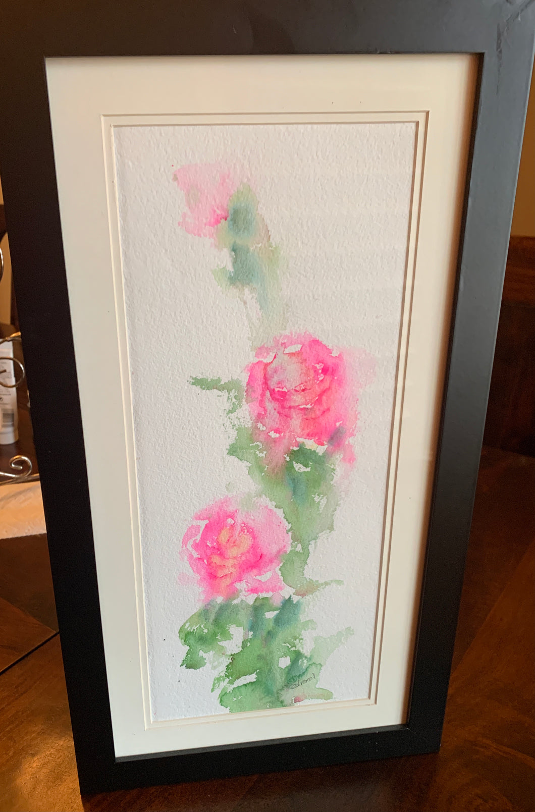 Gentle Pink Roses, Framed Art