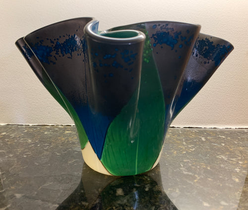 Steel and Jade Vase