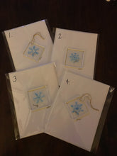 5" x 7" Glass Snowflake Holiday Blank Card